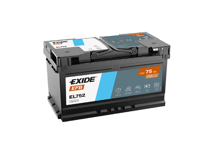 EXIDE BATTERY EFB EL752 75ΑΗ Δ 1 EXIDE BATTERY EFB EL752 75ΑΗ Δ - Image 1